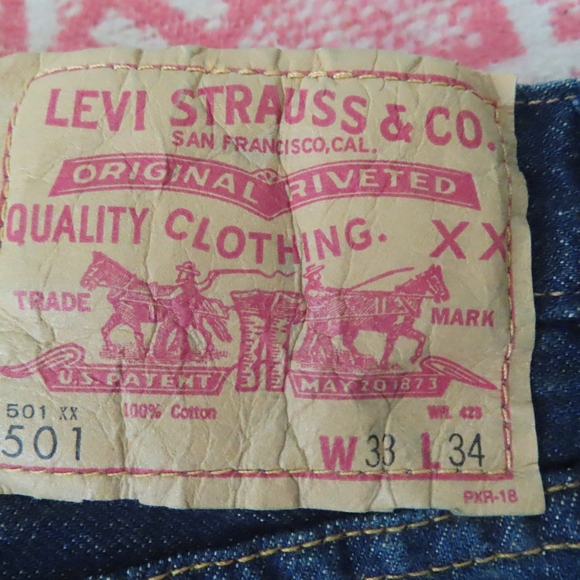 LEVI LVC 501XX VINTAGE BIG E JEANS 33 × 34 SELVEDGE (31x31.5) - Picture 9 of 12